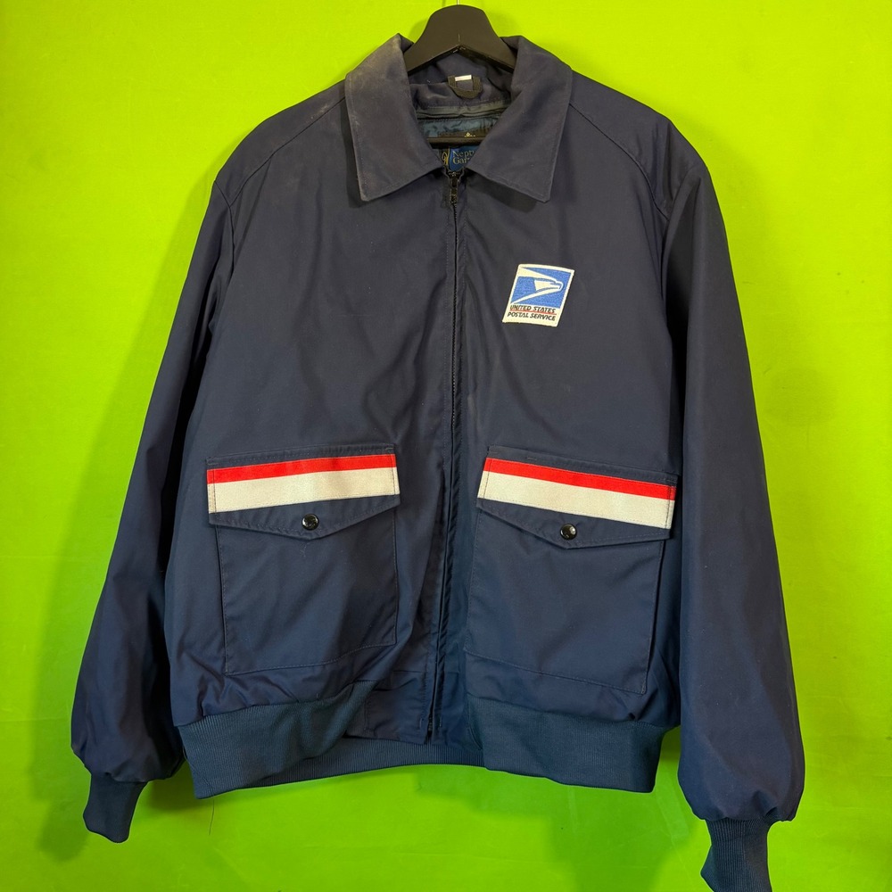 Vintage USPS United States Postal Service Jacket Neptune Garment Co Navy XL USA